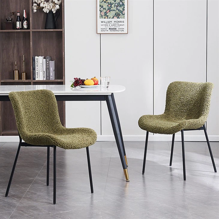 Y-C05Green Accent Chairs Boucle Leisure Chair Soft Ergonomic Back Seat