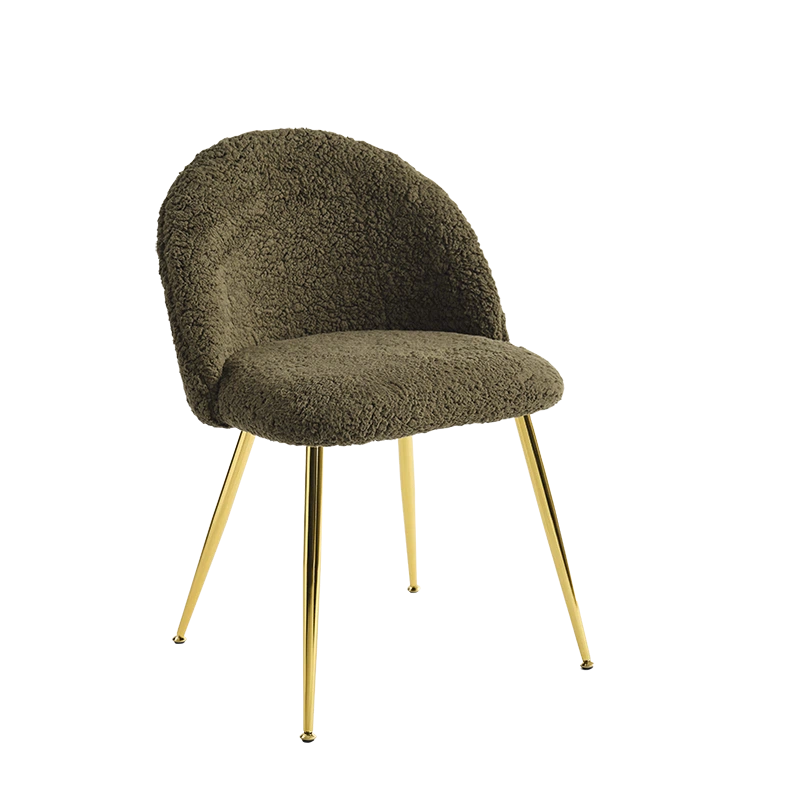 Teddy Fleece Accent Chair With Golden Base Y-C16